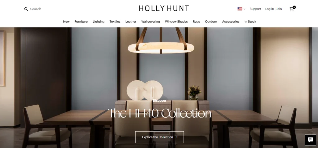 Holly Hunt, a luxury furniture brand catering to interior designers